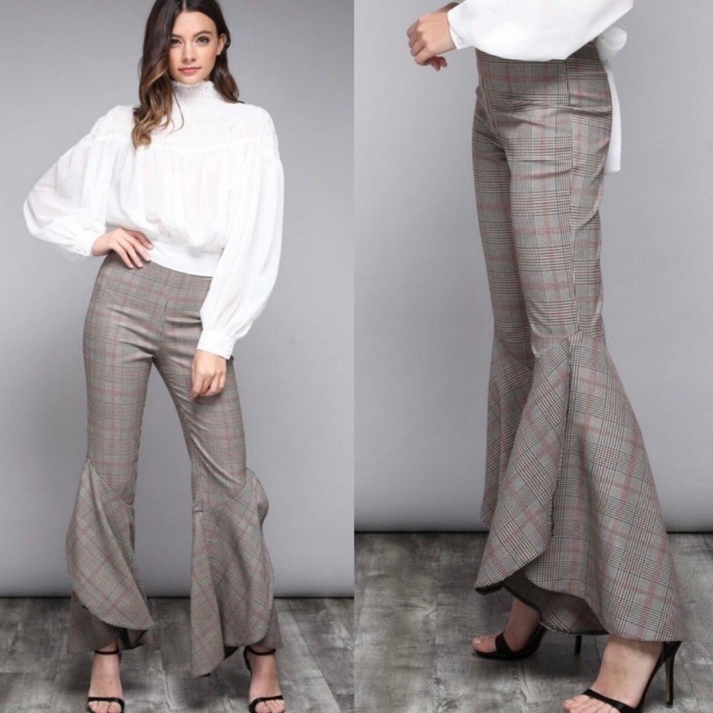 Sophisticated High Waist Cropped Flare Pants